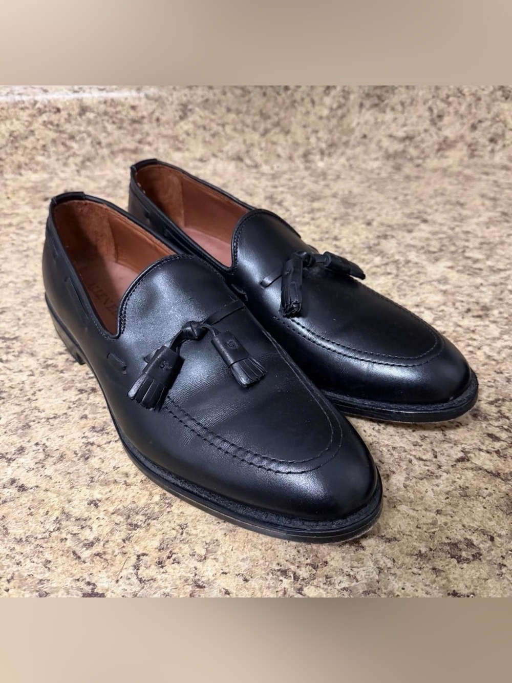 Allen Edmonds Grayson Dress Shoe Mens 9.5 D Black Leather Tassel Loafer 8217